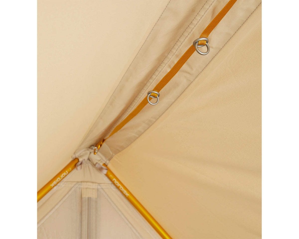 Ydun Tech Mini Glamping Tent Incl. Colour Pack - 2 person | Mustard Yellow