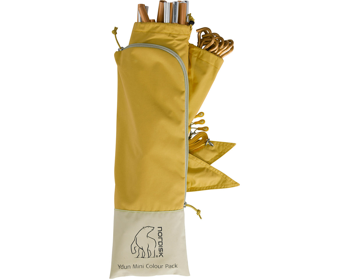Ydun Tech Mini Glamping Tent Incl. Colour Pack - 2 person | Mustard Yellow