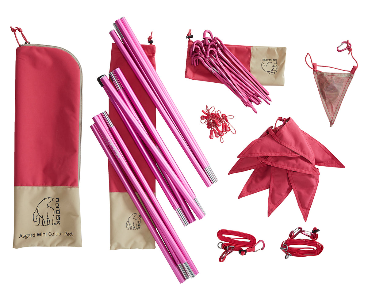 Asgard Tech Mini Tent Incl. Colour Pack - 2 person | Azalea Cherry Pink