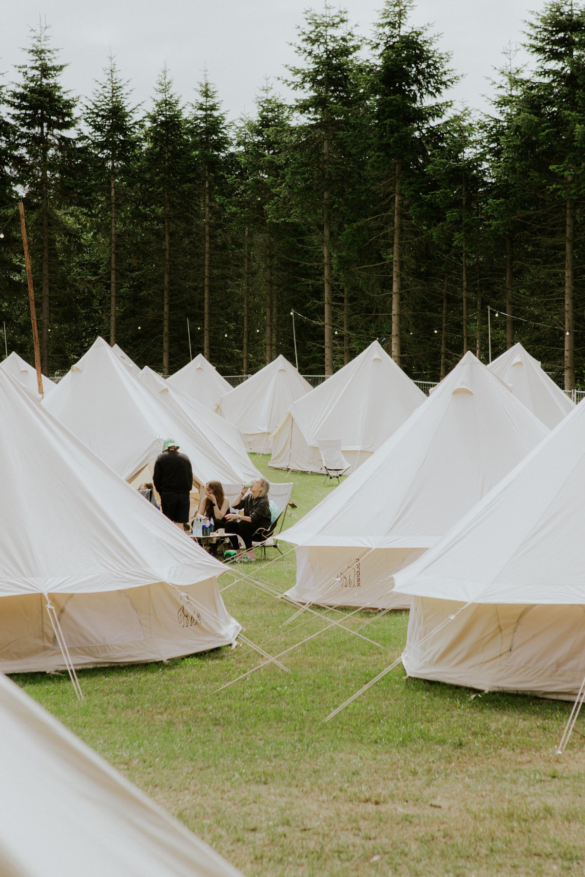 Nordisk Hygge Camp at Smukfest featuring premium cotton glamping tents for luxury festival accommodation.