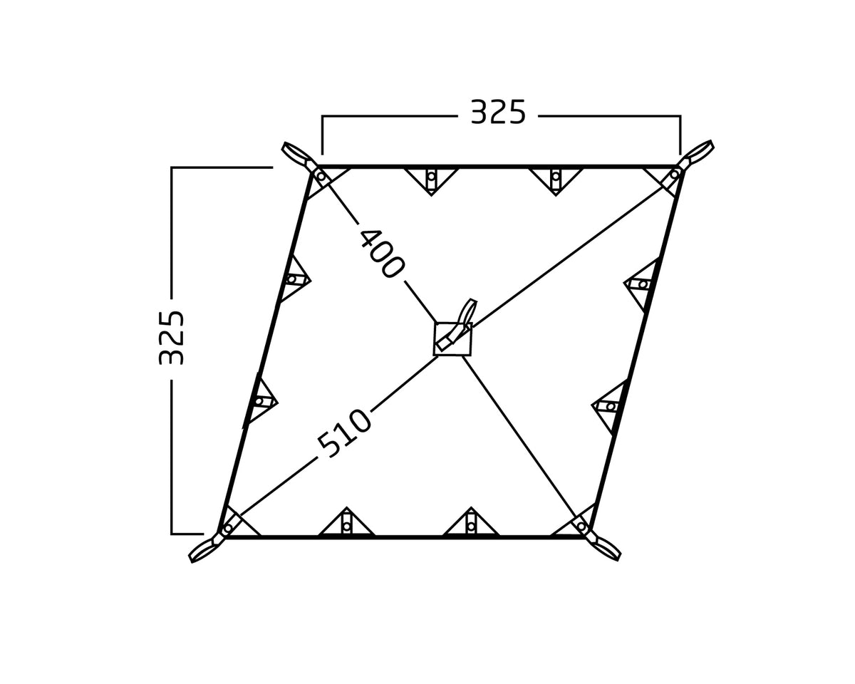 Kari 10 Diamond Tarp - 10 m² | Sandshell
