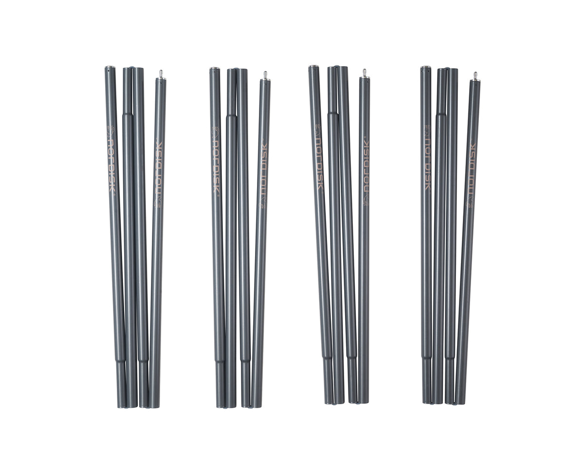 Midgard 9.2/20 - Small Entrance Pole Set (4 pcs) - Steel/Gunmetal Grey