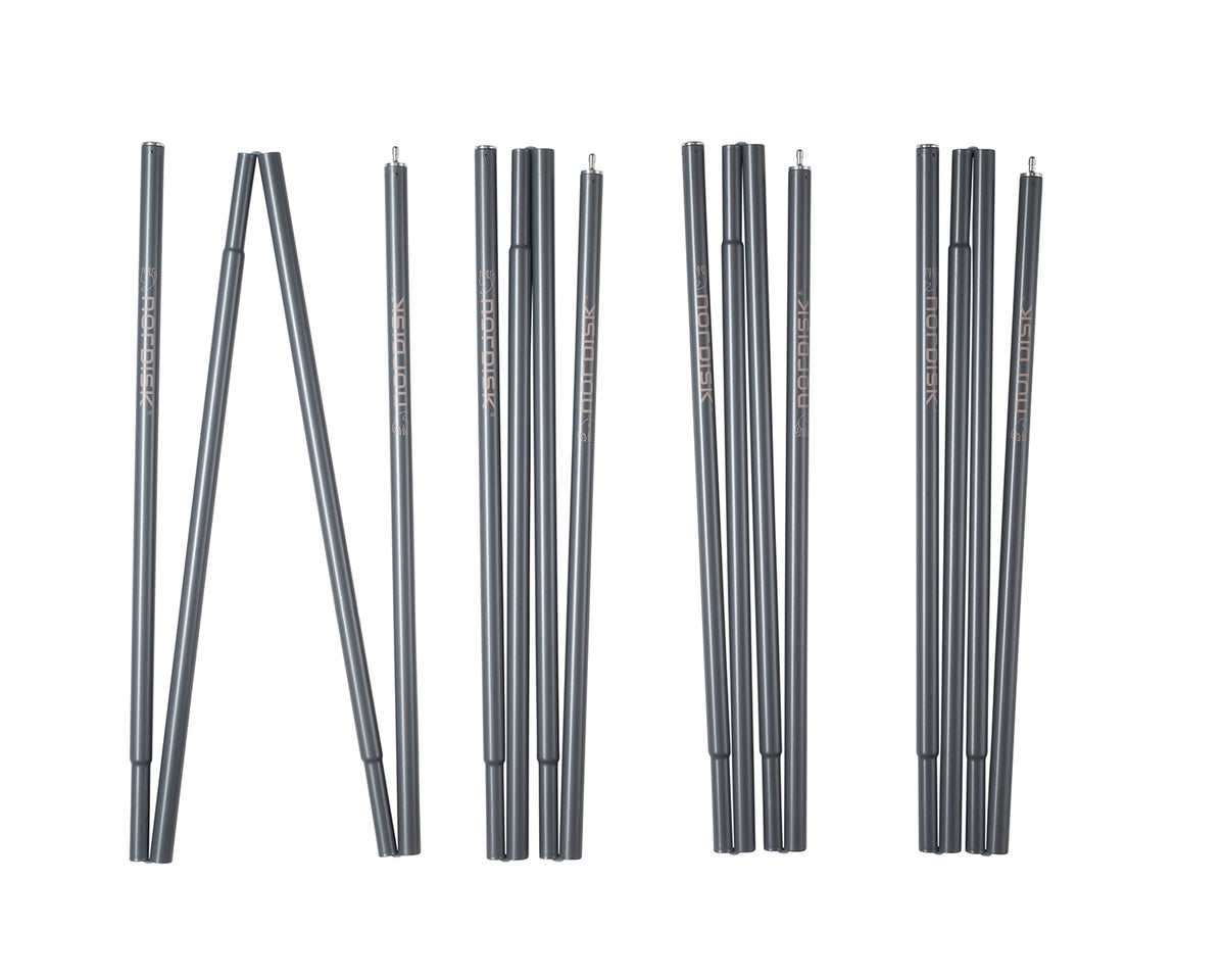 Midgard 9.2/20 - Small Entrance Pole Set (4 pcs) - Steel/Gunmetal Grey