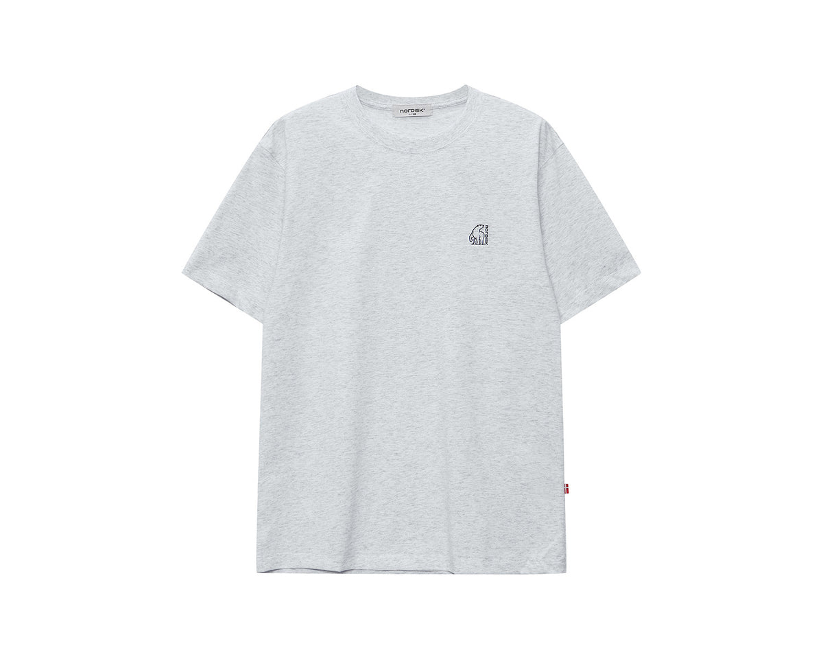 Small Polar Bear Short Sleeve T-Shirt Unisex - Light Grey