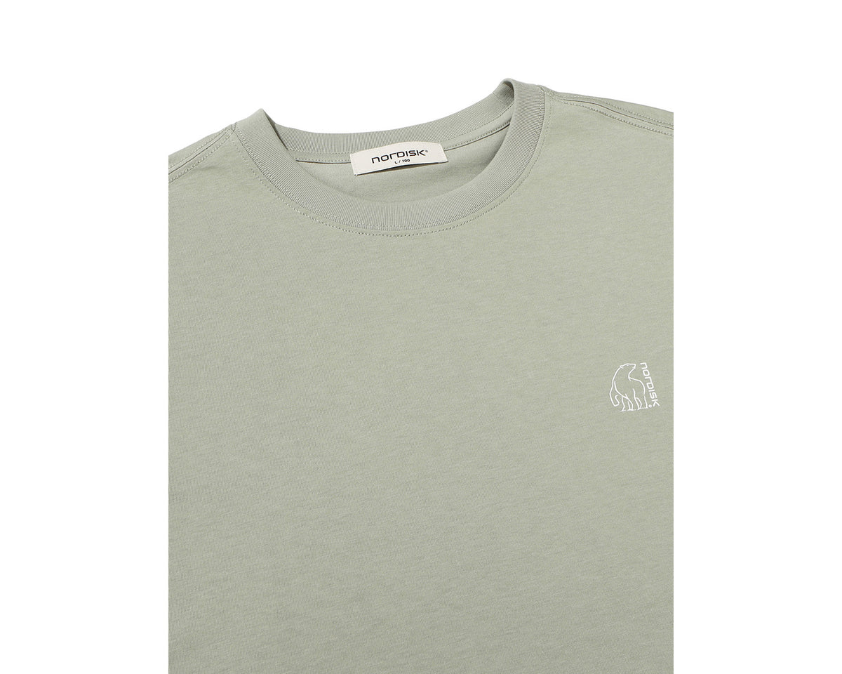 Tea Time Cartoon Polar Bear T-Shirt Unisex - Khaki