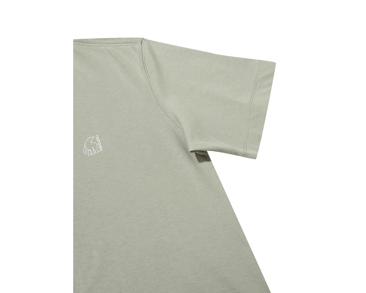 Tea Time Cartoon Polar Bear T-Shirt Unisex - Khaki