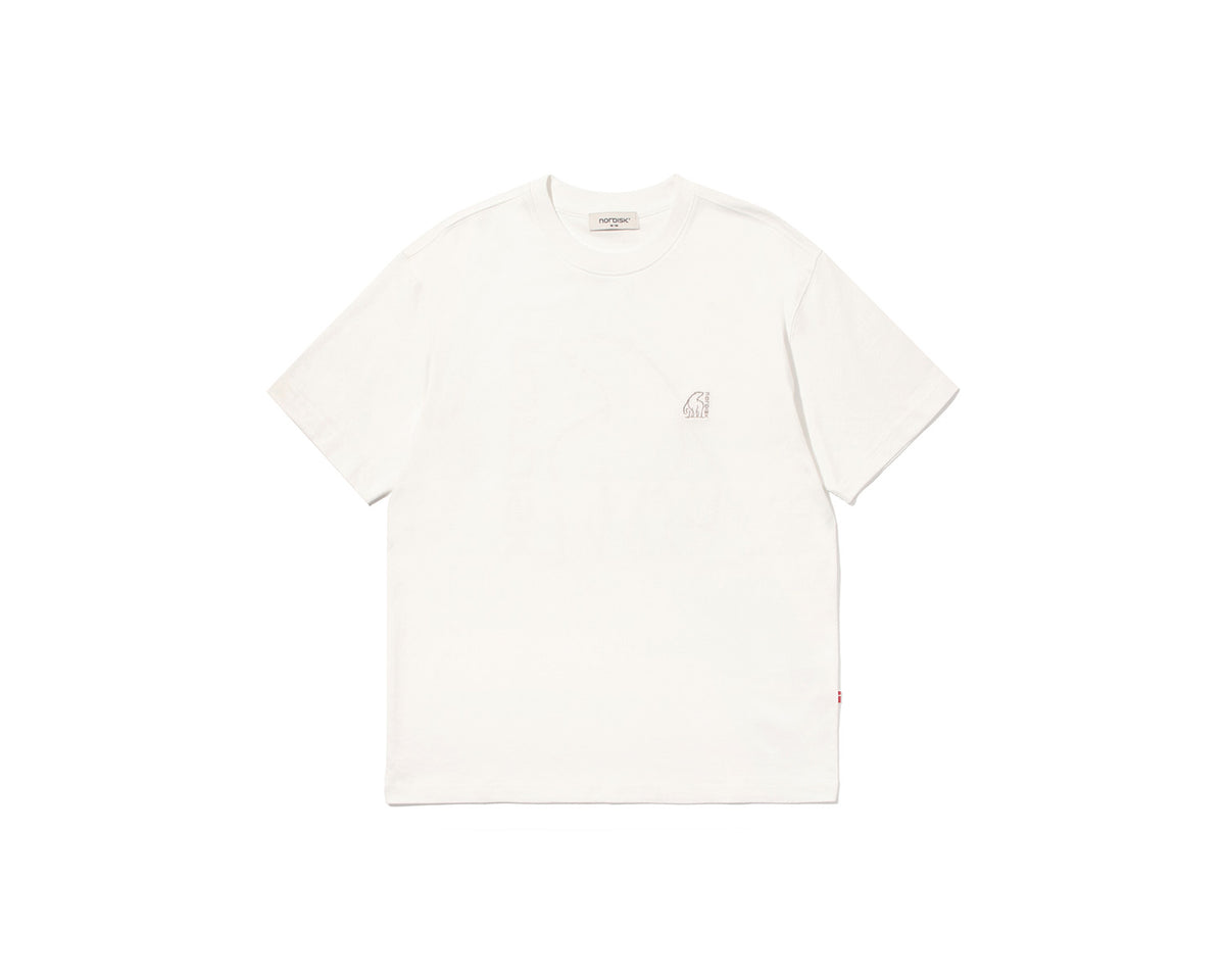 Big Polar Bear Back HW Short Sleeve T-Shirt Unisex - Off White