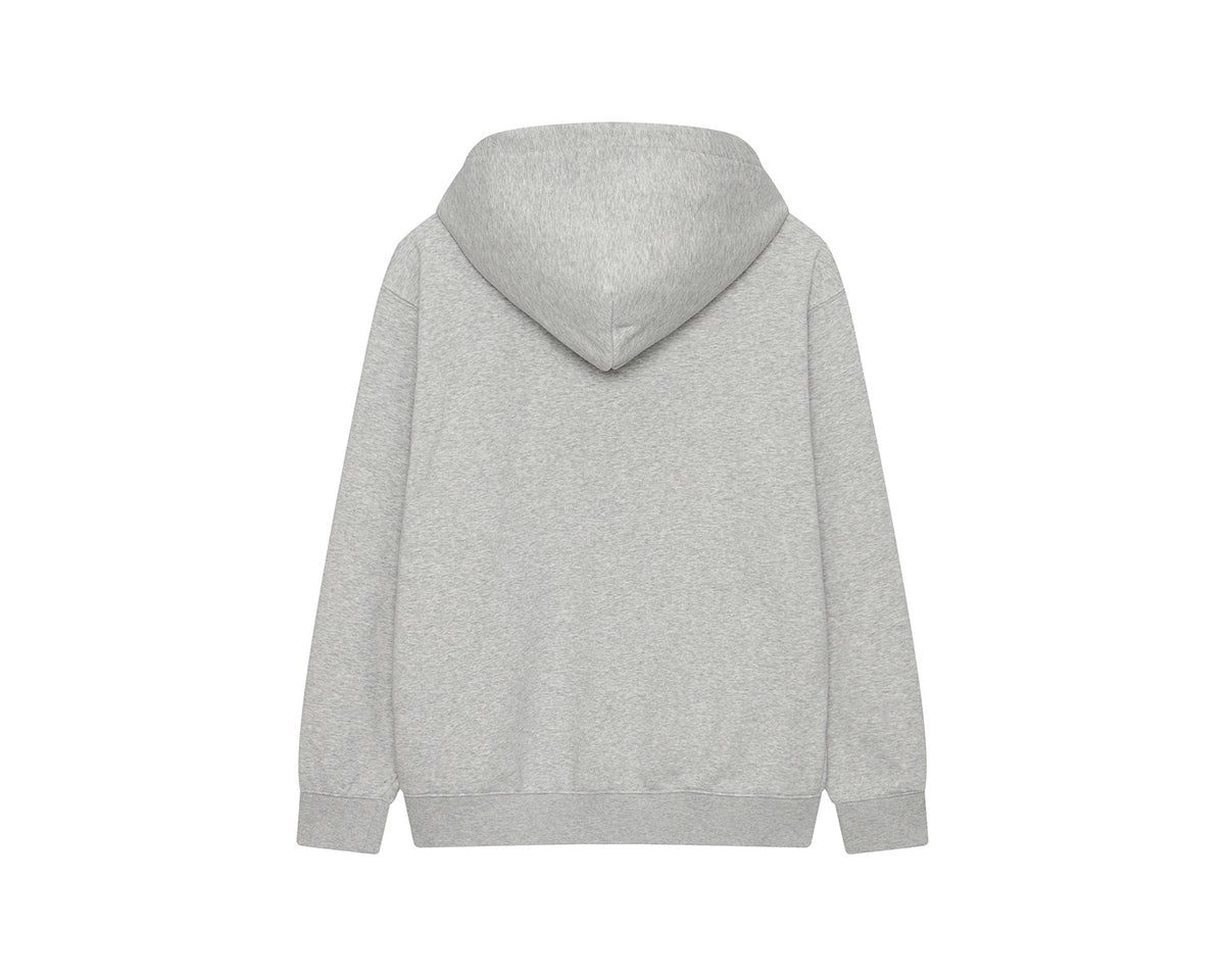 Basic Zip-Up Hoodie Unisex - Light Grey