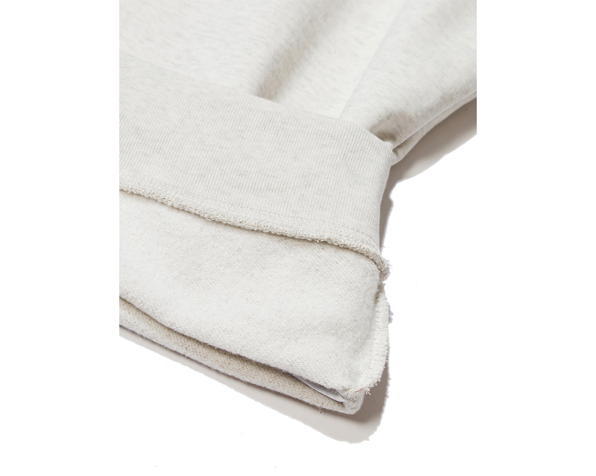 Camping Bear Back Brushed Sweatshirt Unisex - Oatmeal Melange Beige