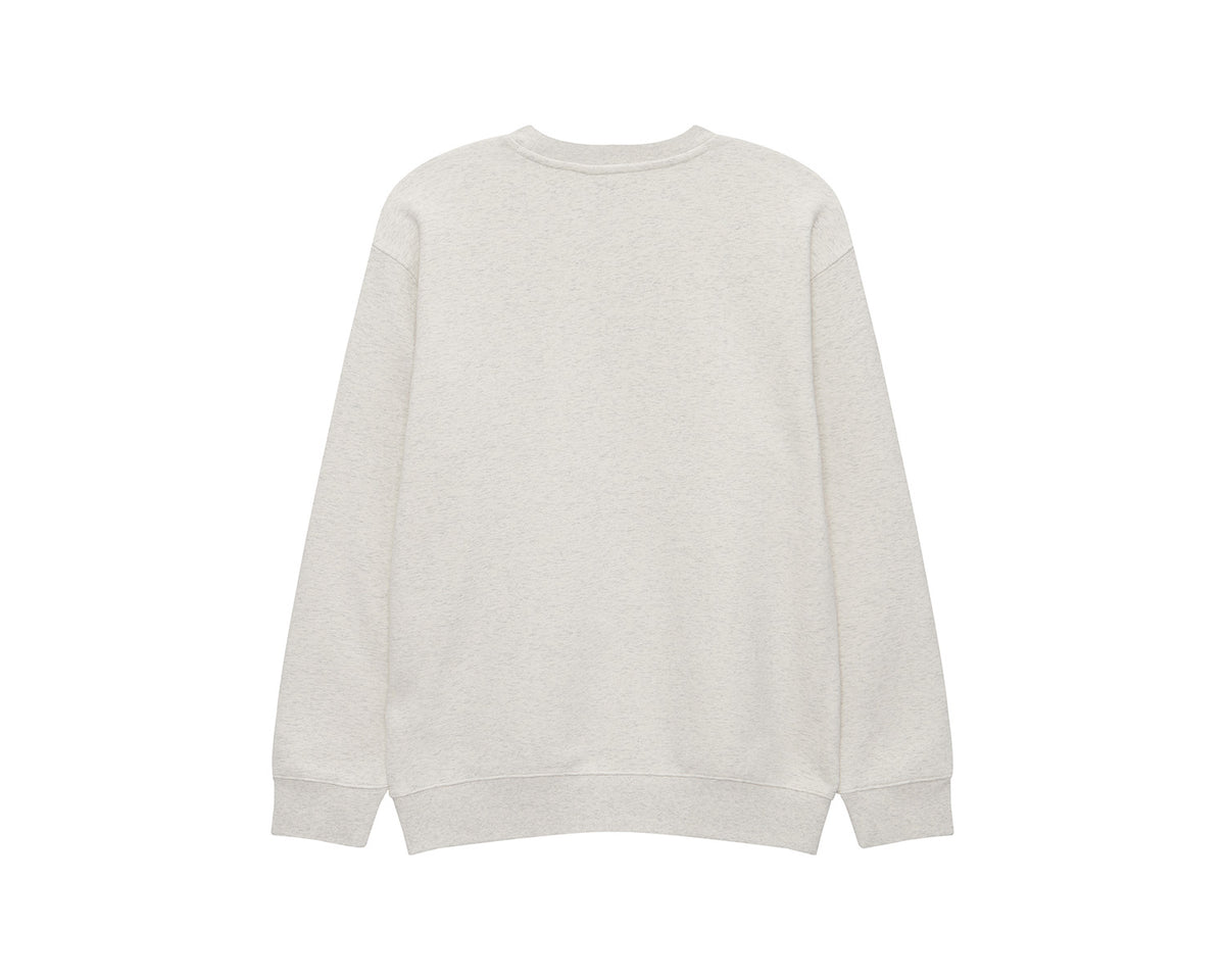 Basic Brushed Sweatshirt Unisex - Oatmeal Melange Beige
