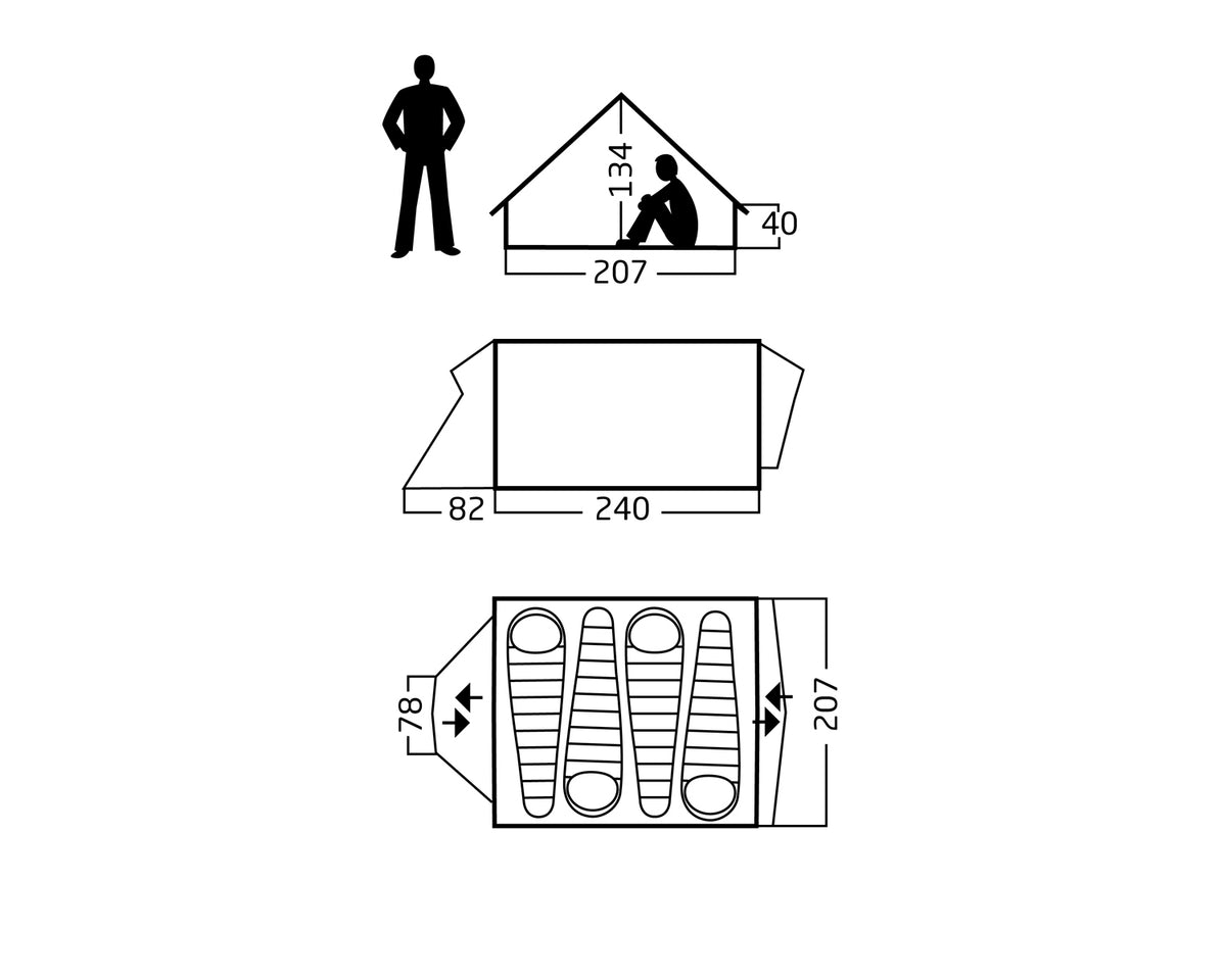 Vimur 4.8 Glamping Tent - 4.8 m² | 4 person | Sandshell