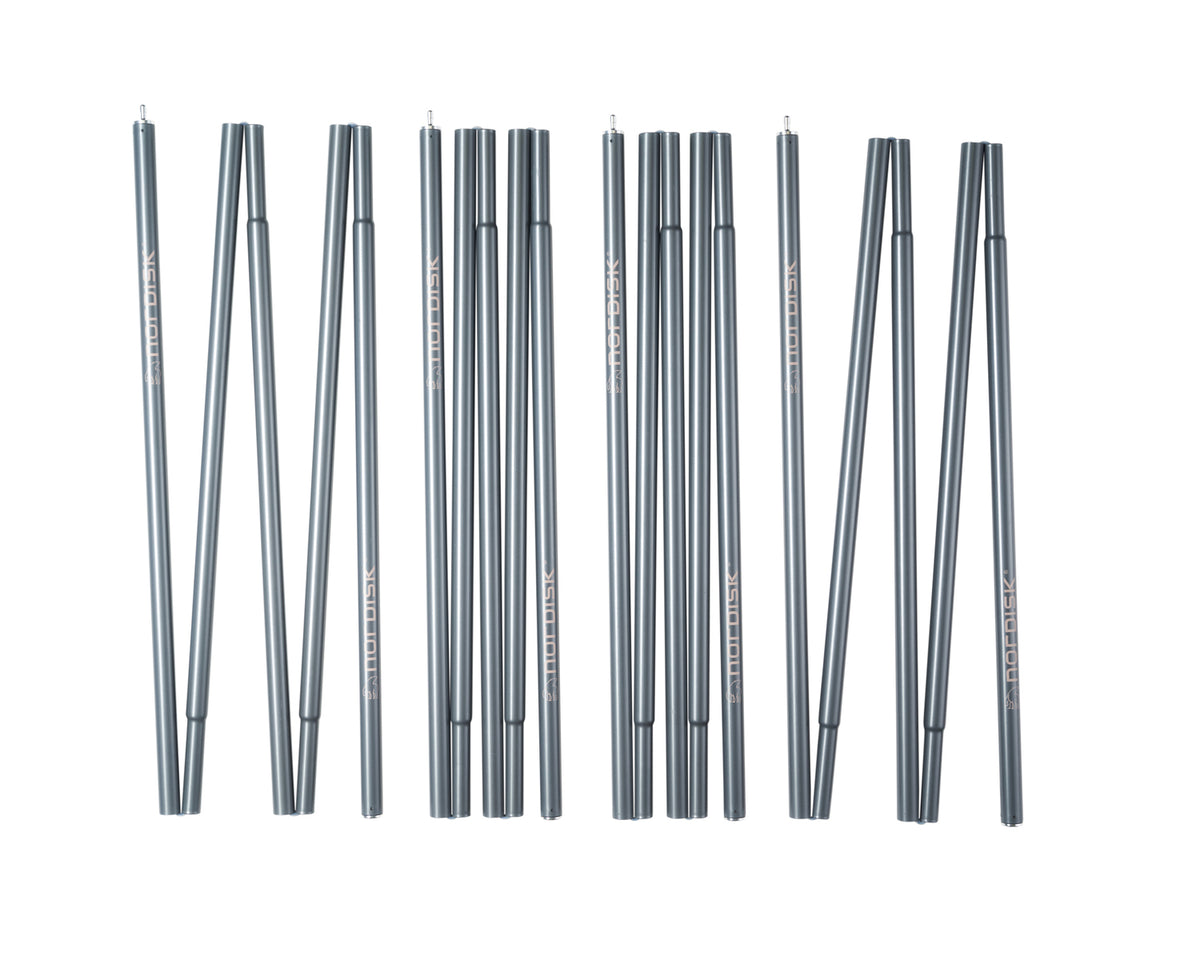 Midgard 9.2/20 - Large Entrance Pole Set (4 pcs) - Steel/Gunmetal Grey