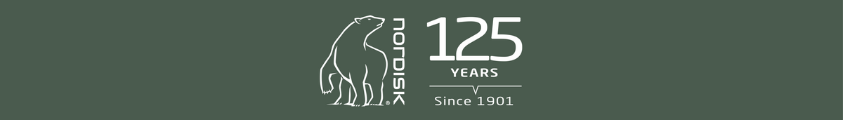 Nordisk logo with polar bear and 125 years anniversary celebration text since 1901.