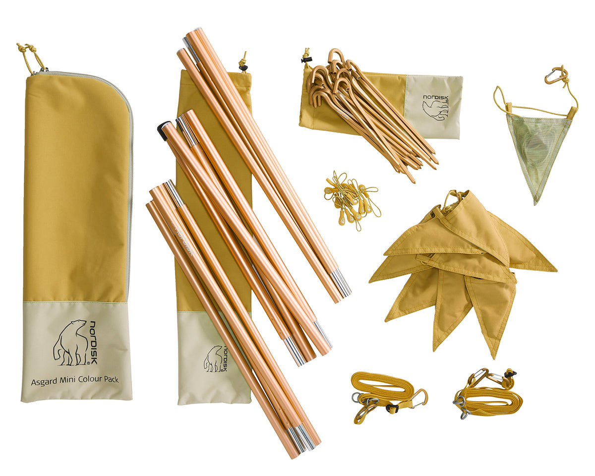 Asgard Tech Mini Tent Incl. Colour Pack - 2 person | Mustard Yellow