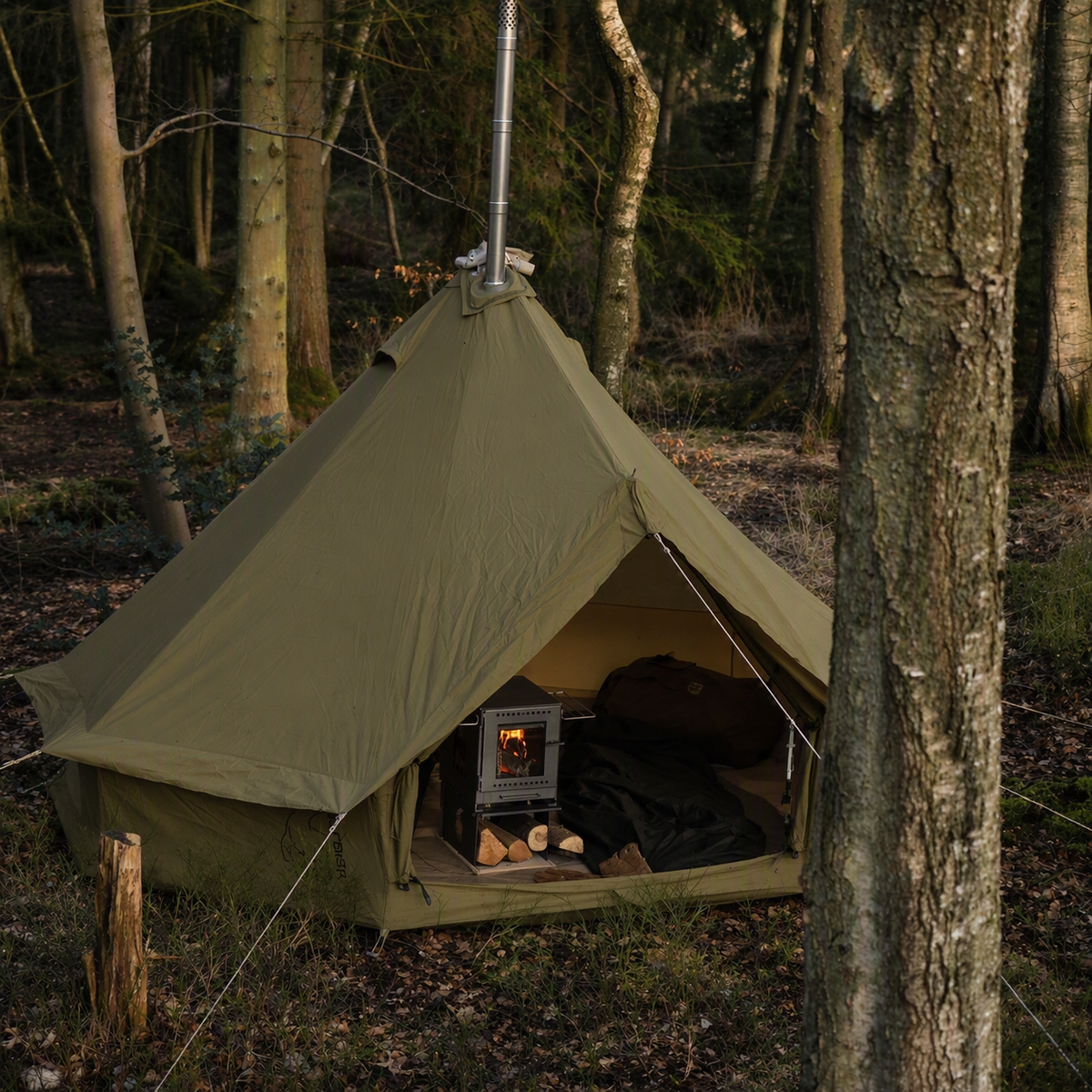 Asgard 7.1 Glamping Tent - 7.1 m² | 3 person | Green Khaki