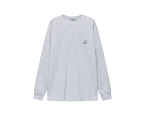 Small Polar Bear Long Sleeve T-Shirt Men's - Light Grey