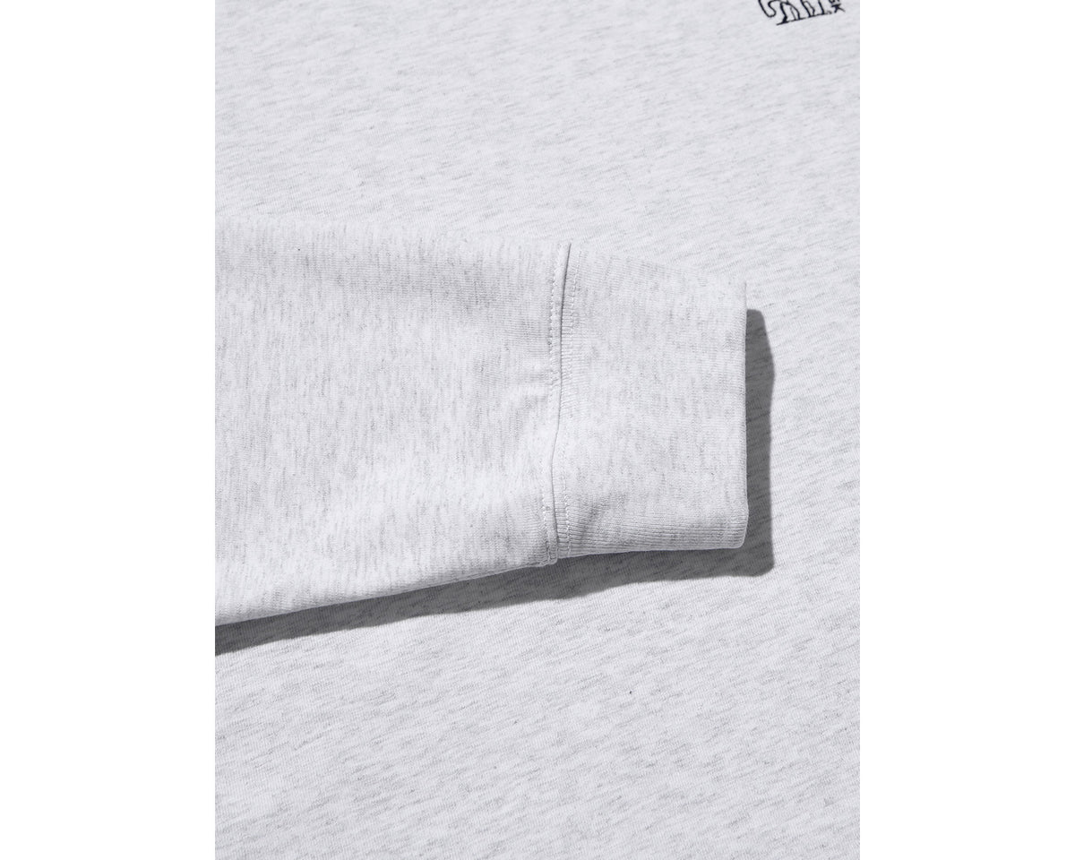 Small Polar Bear Long Sleeve T-Shirt Men's - Light Grey