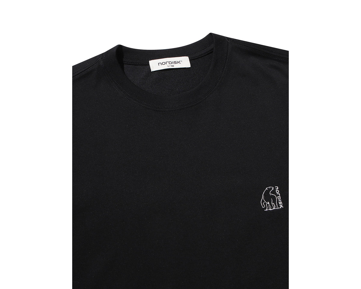 Small Polar Bear Long Sleeve T-Shirt Men's - Black