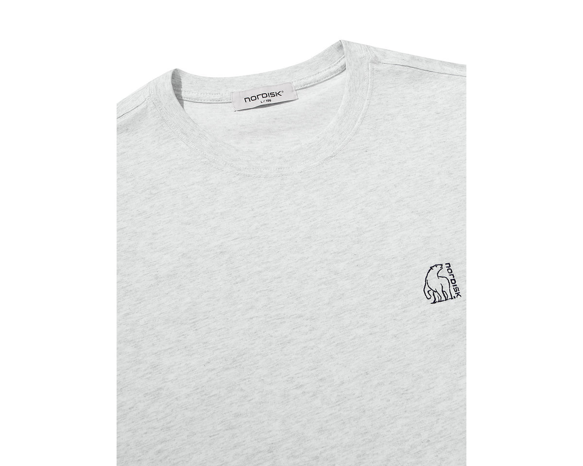 Small Polar Bear Short Sleeve T-Shirt Unisex - Light Grey