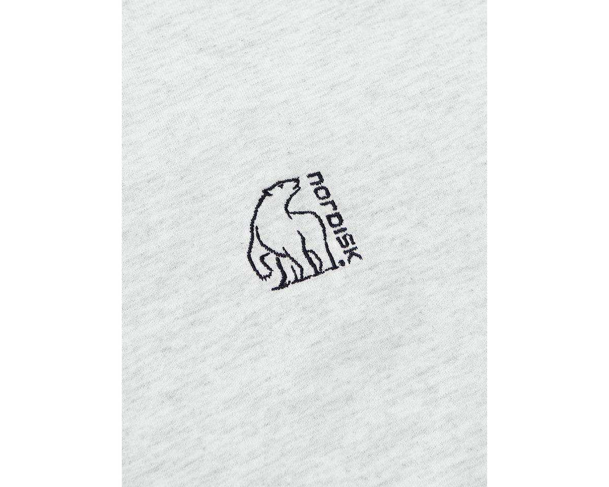 Small Polar Bear Short Sleeve T-Shirt Unisex - Light Grey