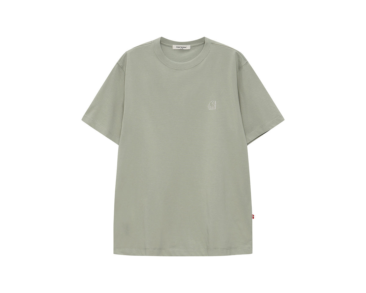 Small Polar Bear Short Sleeve T-Shirt Unisex - Khaki