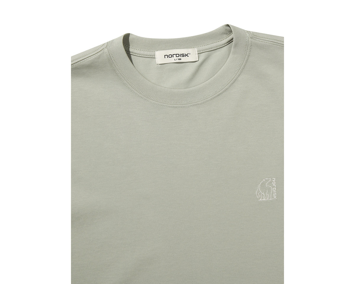 Small Polar Bear Short Sleeve T-Shirt Unisex - Khaki