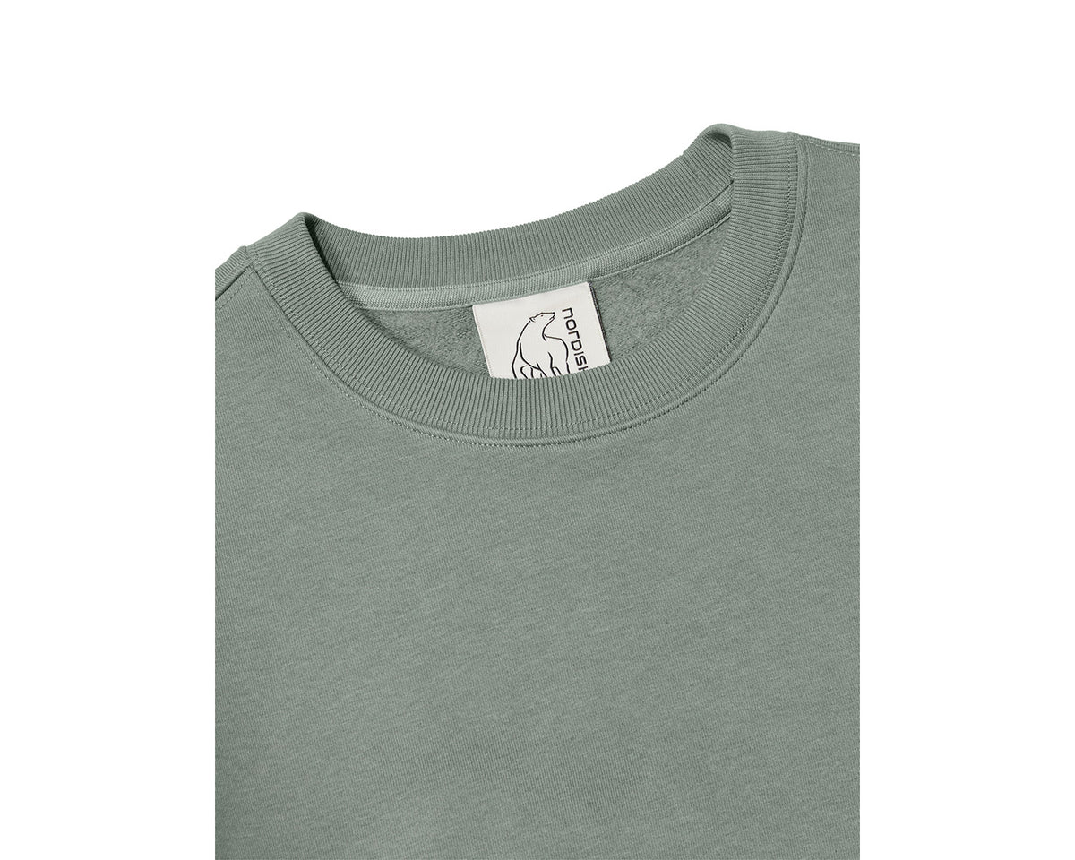 Camping Bear Back Brushed Sweatshirt Unisex - Jade
