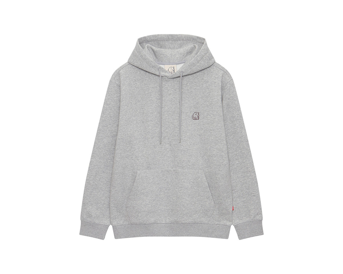 Basic Brushed Hoodie Unisex - Grey Melange