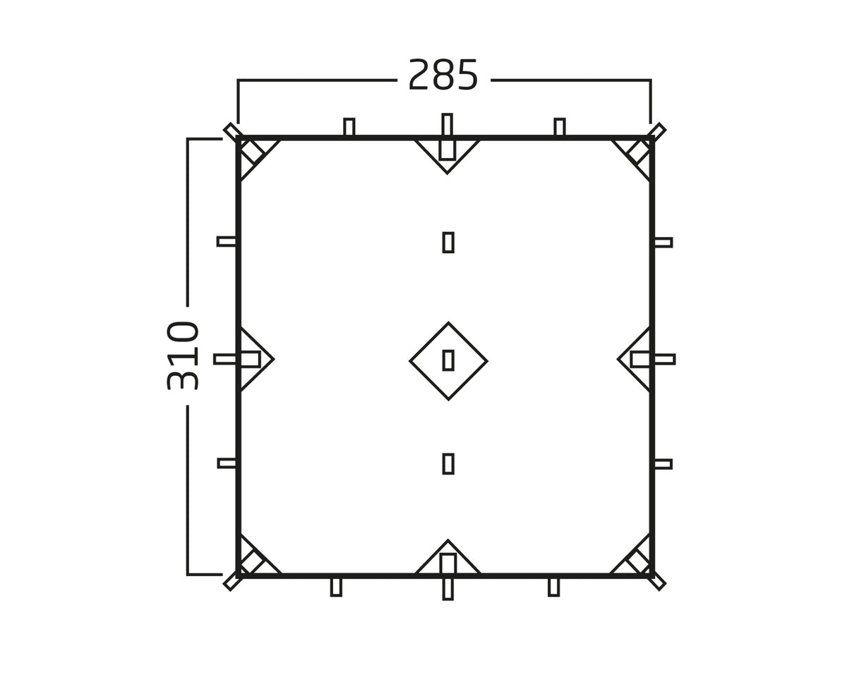 Voss 9 PU Tarp - 9 m² | Dark Olive