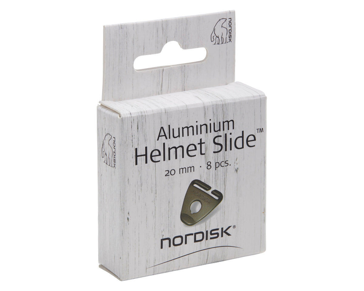 Aluminium Helmet Slider 25mm (6 pcs) - Mud Brown